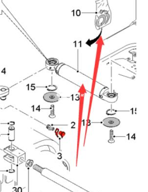WIRTGEN steering cylinder with position measurement part number 2472469