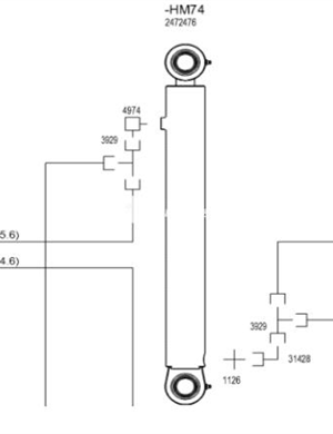  WIRTGEN feeding belt swing oil cylinder part number 2472476 