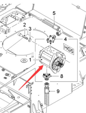 WIRTGEN cleaning water pump part number 2102095