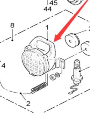  WIRTGEN work light (headlight assembly) part number 10906 