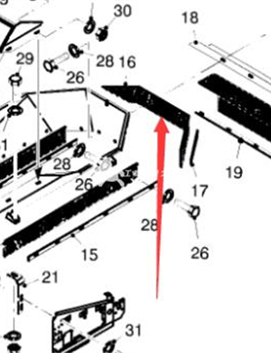 WIRTGEN secondary rubber deflector part number 57808