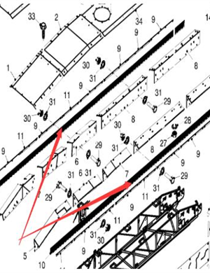  WIRTGEN secondary rubber deflector part number 113567