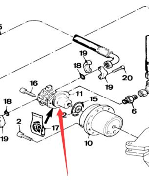 WIRTGEN front wheel drive motor part number 90051