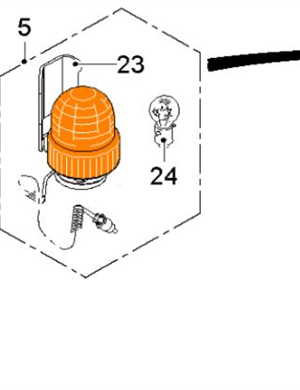  WIRTGEN rotating warning light part number 2305997 