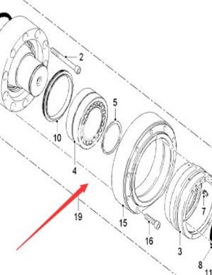  WIRTGEN movable bearing part number 190827 
