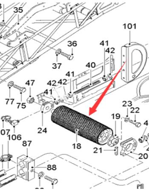  WIRTGEN Secondary Drive Roller Part Number 72052