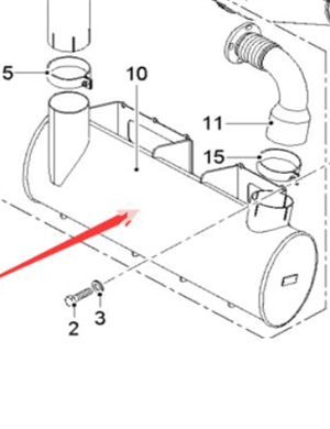 WIRTGEN muffler part number 2048512 