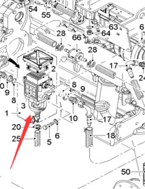 WIRTGEN oil-water separator assembly part number 122647 
