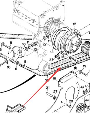 WIRTGEN milling hub drive belt part number 72069