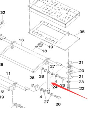 WIRTGEN Ceiling Gas Spring Part Number 81258