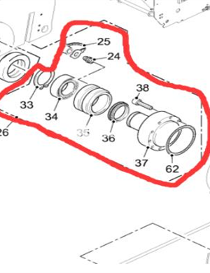 WIRTGEN movable bearing part number 95594 