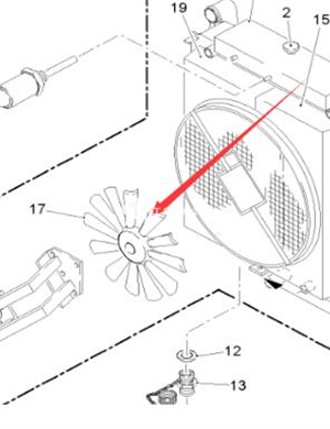 WIRTGEN radiator fan part number 159264 