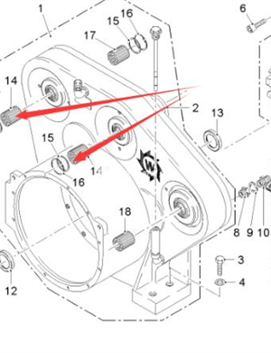 WIRTGEN transfer case connecting shaft teeth part number 148721