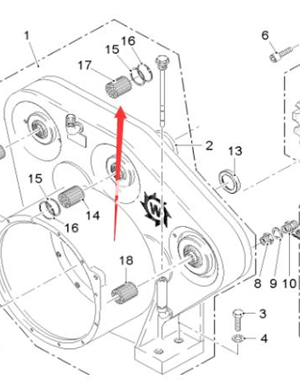 WIRTGEN transfer case connecting shaft teeth part number 43879