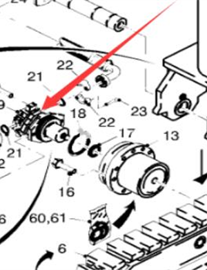 WIRTGEN front walking motor part number 114879 