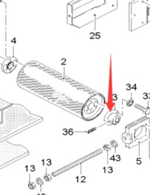 WIRTGEN drive roller flange part number 38601 