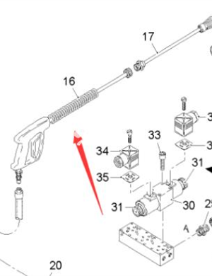 WIRTGEN cleaning high-pressure water gun part number 163262