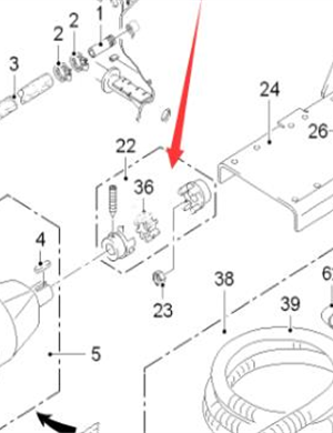 WIRTGEN water injection pump coupling part number 128740 