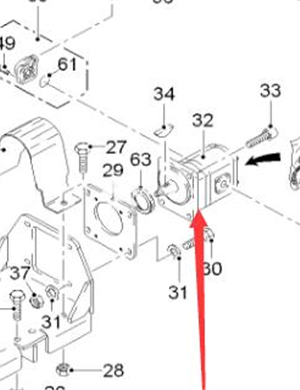 WIRTGEN water injection pump drive motor part number 134225
