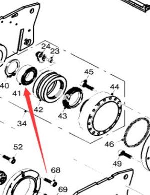 WIRTGEN spherical roller bearing part number 25490 