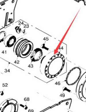  WIRTGEN bearing axis part number 116258 