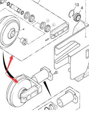 WIRTGEN front driven wheel part number 73749