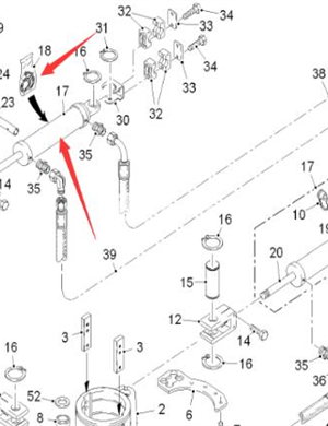  WIRTGEN steering cylinder part number 35475 