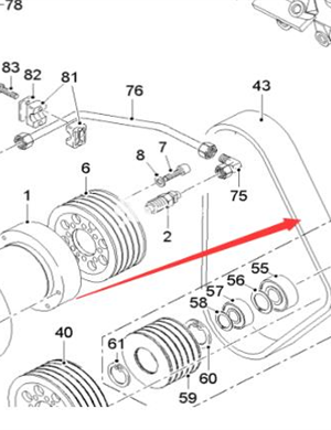 WIRTGEN milling drum drive belt part number 171089 