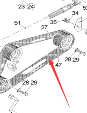 WIRTGEN milling drum drive belt part number 189294