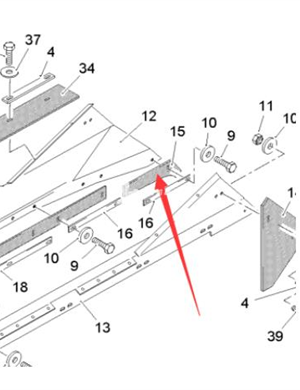 Wirtgen primary rubber deflector part number 82811 