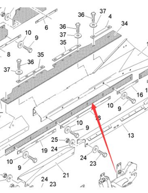 Wirtgen primary rubber deflector part number 82796