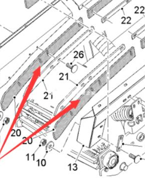 Wirtgen primary rubber deflector part number 90105 