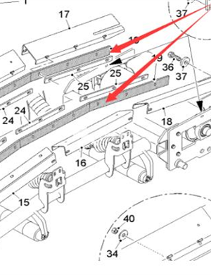 Wirtgen primary rubber deflector part number 125119 