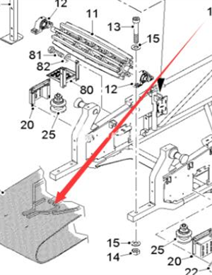 Wirtgen secondary conveyor belt part number 51873