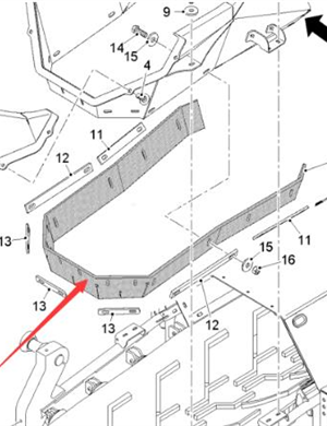 Wirtgen secondary rubber deflector part number 2406252 