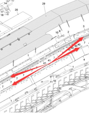 Wirtgen secondary rubber deflector part number 90181 