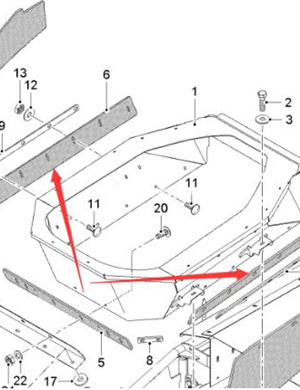 Wirtgen secondary rubber deflector part number 2123671