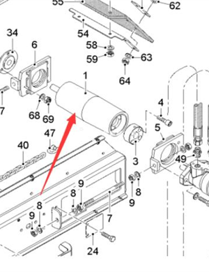 Wirtgen secondary drive roller part number 182505