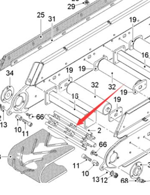  Wirtgen secondary folding roller part number 182519