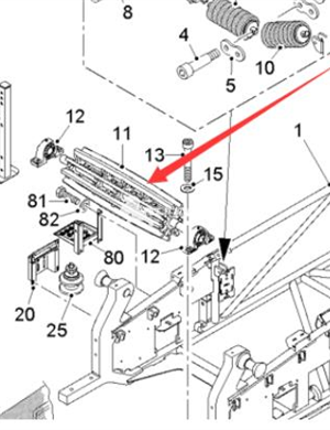  Wirtgen secondary folding roller part number 90059