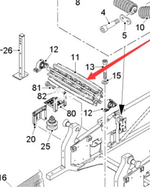Wirtgen Primary Folding Roller Part Number 190357 