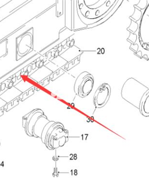 Wirtgen walking chain rail assembly part number 108750