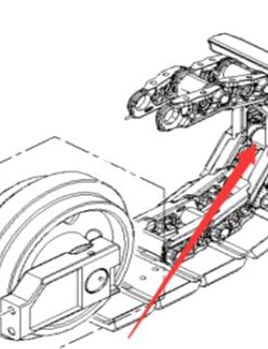 Wirtgen walking chain rail assembly part number 131296 