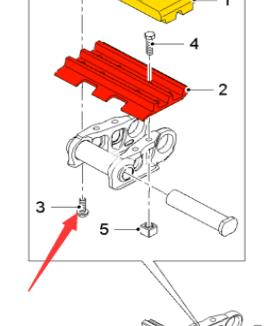 Wirtgen split track plate connecting bolt part number 2167049 