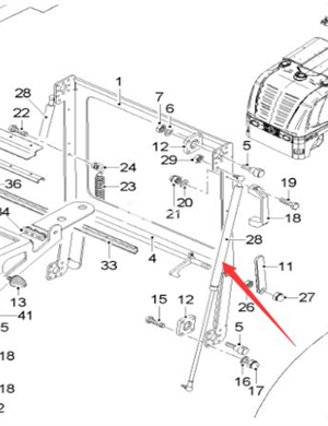  Wirtgen ceiling gas spring part number 2128251