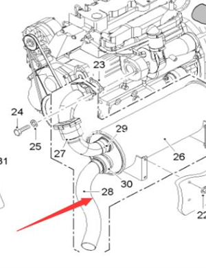 Wirtgen exhaust pipe part number 187265 
