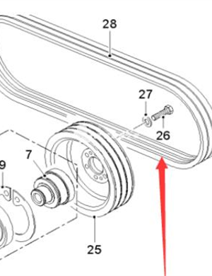  Wirtgen hydraulic pump drive belt part number 5664 