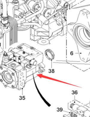 Wirtgen walking hydraulic pump part number 186601 