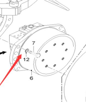  Wirtgen front wheel drive motor part number 186032
