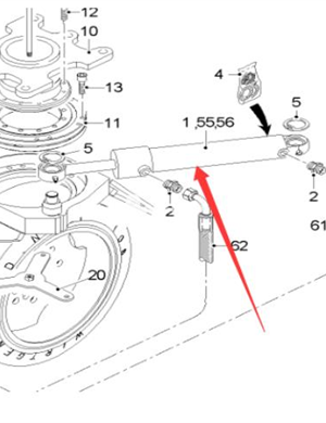 Wirtgen steering cylinder part number 53219 